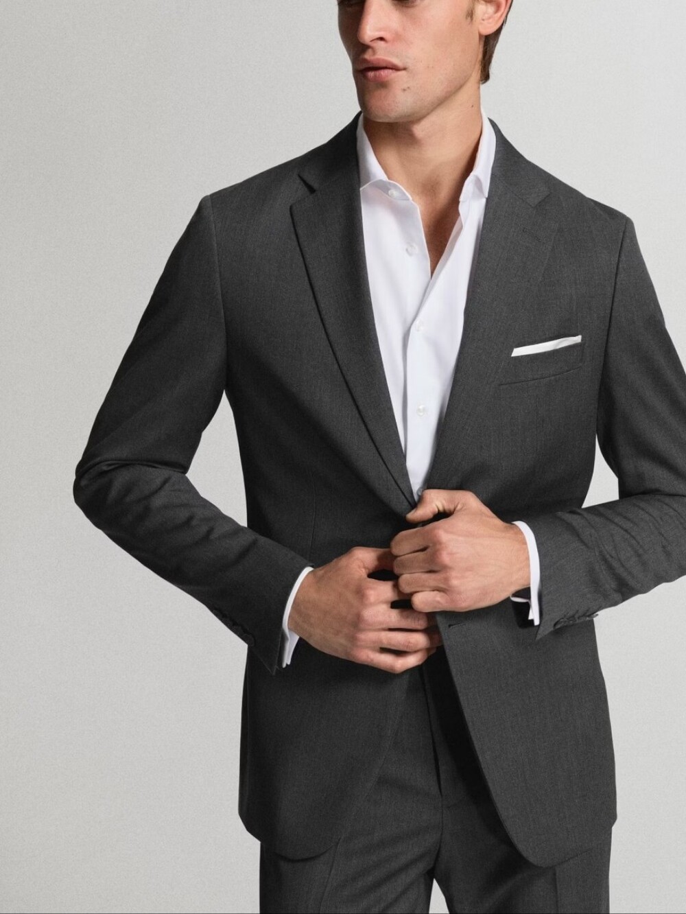 REISS HENRY TWO BUTTONS GRAY MEN'S BLAZER